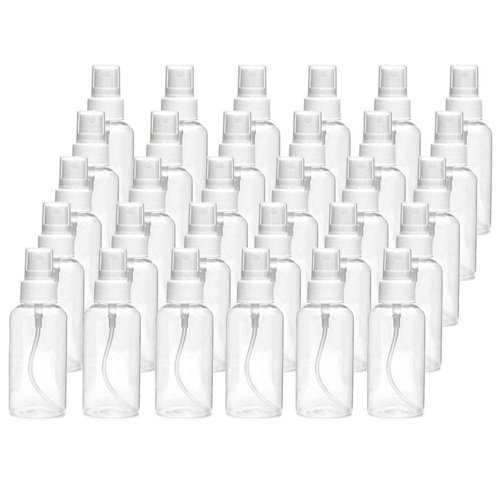 Hunky Dory 24pcs 30ml Empty Plastic Unbreakable Transparent Refillable Fine Mist Spray Bottle for hand sanitizer,Perfume, Lotion, Oil, Travel | Costemic Use etc (Pack of 24)-image-6