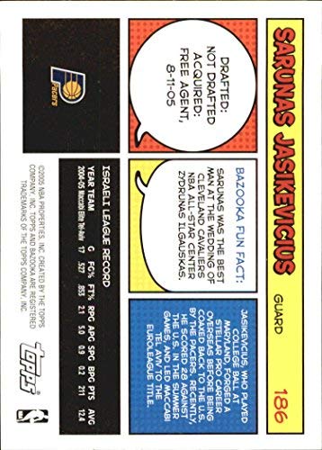Amazon.com: 2005-06 Bazooka #186 Sarunas Jasikevicius RC NBA