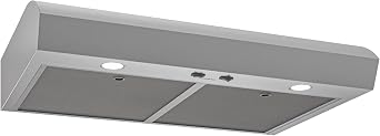 Broan-NuTone 30-Inch Stainless Steel Under Cabinet Range Hood- Modern Design with Quiet Power at 350 CFM, 1.5 Sones for Powerful Kitchen Ventilation