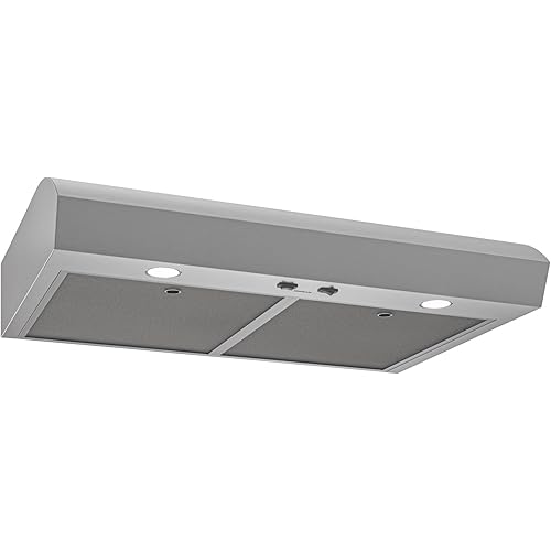 Broan-NuTone 30-Inch Stainless Steel Under Cabinet Range Hood- Modern Design with Quiet Power at 350 CFM, 1.5 Sones for Powerful Kitchen Ventilation