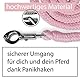 Führstrick mit Panikhaken für Pferd - Anbindestrick in verschiedenen stylischen Designs Führleine Anbindeseil Pony Esel Ziege (rosa)