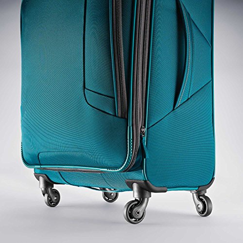 American Tourister 4 Kix Expandable Softside Luggage with Spinner Wheels, Teal, Carry-On 21-Inch