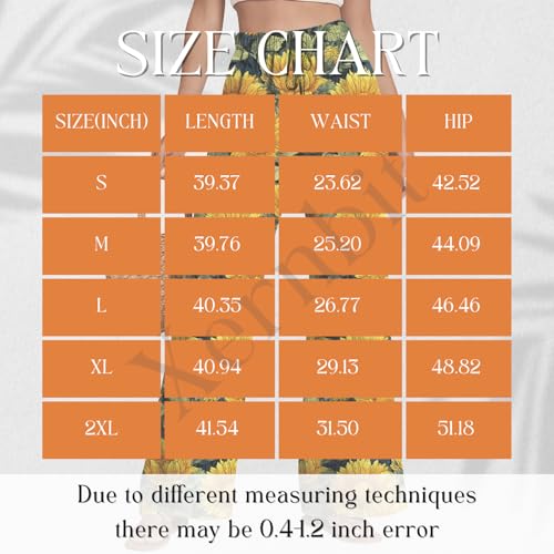 Womens Sunflower Print Pants Summer Boho Floral Graphic Casual Trousers Wide Lege Drawstring Waist Pant Lightweight3