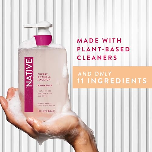 image for Native Liquid Hand Soap, Cherry & Vanilla Macaron, Sulfate & Paraben F