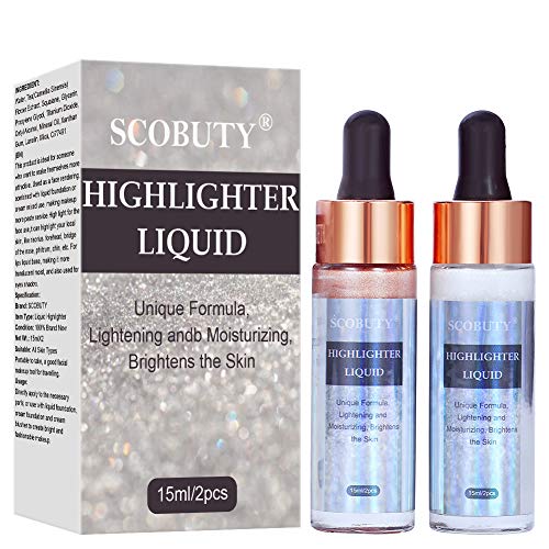 Liquid Illuminator, Liquid Highlighter, Face Illuminator Liquid, Glow Highlighter Makeup, Glow Brighten Shimmer Glitter for Face & Body