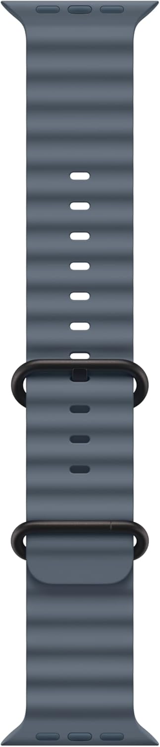 Apple Watch Band - Ocean Band (49mm) - Black with Natural Titanium Finish - Regular