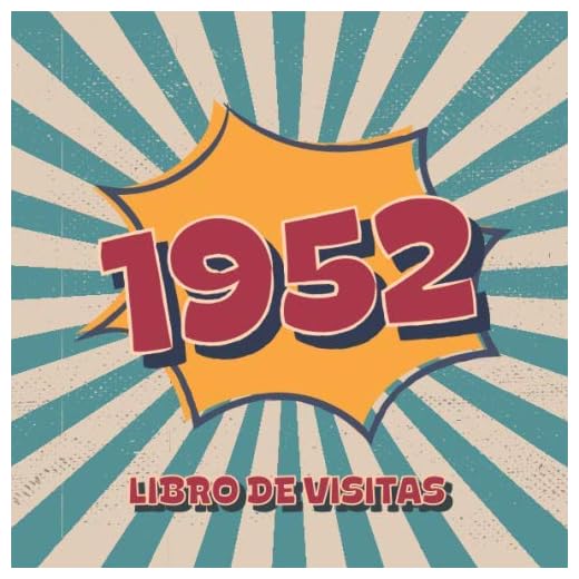 1952 Libros de Visitas: Libro de visitas para fiestas de cumpleaños de estilo retro para que la familia y los amigos inserten saludos y mensajes | 100 páginas | Vol 3