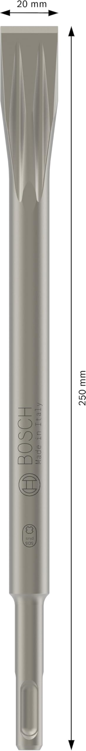 Bosch Professional Cincel plano SDS-plus: 250x20mm, nero
