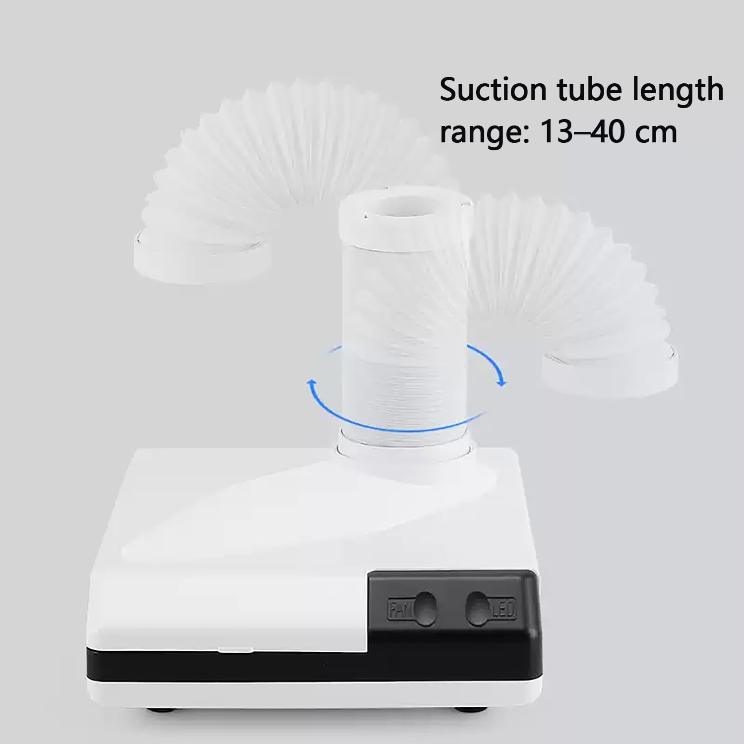 COYEUX Aspirapolvere Dentale Portatile, aspirazione polveri di lucidatura Dentale da 60 W, con Ventola/Luce LED/Tubo telescopico, per Laboratorio odontotecnico