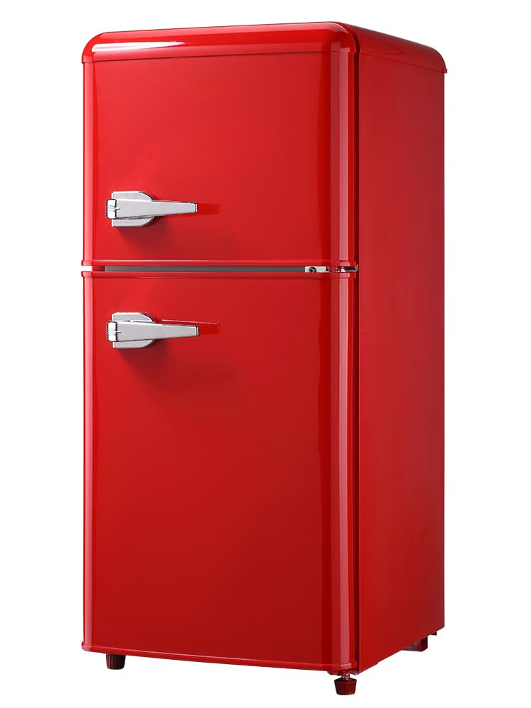 Tymyp TY-FLS-80G-RED-H003 Refrigerator with Freezer, Red
