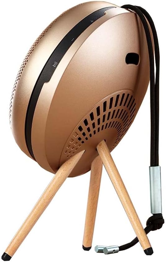Upgraded Wood Stand for Bang & Olufsen Beoplay A1 2nd Gen/Beosound A1 Wireless Bluetooth Speaker, Desktop Kickstand Holder(Gold with Beech Legs)