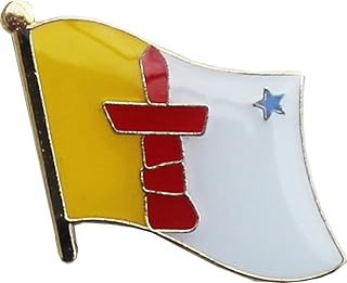 Nunavut Flag Die-struck Metal Canadian Territory Single Lapel Pin with Butterfly Clasp Closure
