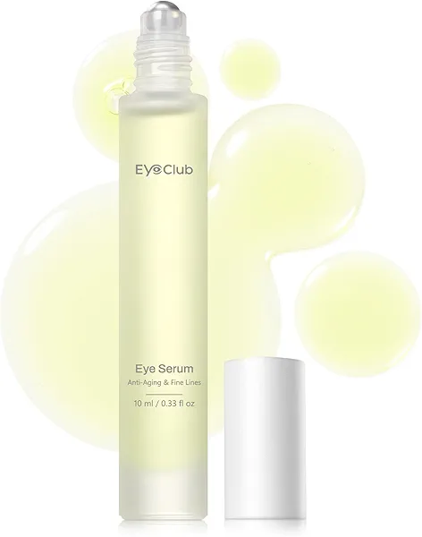 Retinol Under Eye Brightener Roller - Jojoba Oil Eye Serum with Roller Massage - Anti-Aging eye Treatment for Help Skin Barrier Repair, Reduce Fine Lines (10ml / 0.33 fl oz)