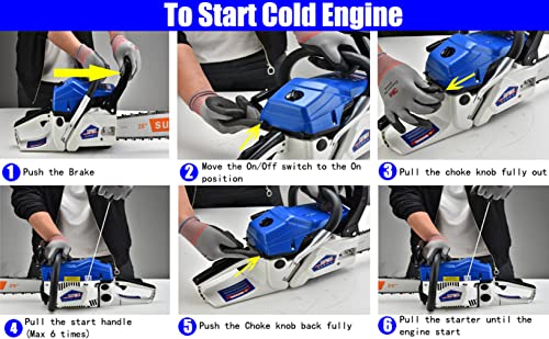 Gas Chainsaw 20 Inch 62Cc Chain Saws For Trees Gas Powered 4.2Hp 2-Cycle Cordless Wood Cutting Machine #TOP5