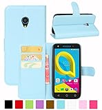 funda alcatel u5 3g De primera calidad: La carcasa está hecha del cuero PU de alta calidad y suave TPU, protege su smartphone de gotas, de golpes, de polvo y de rasguños accidentales.