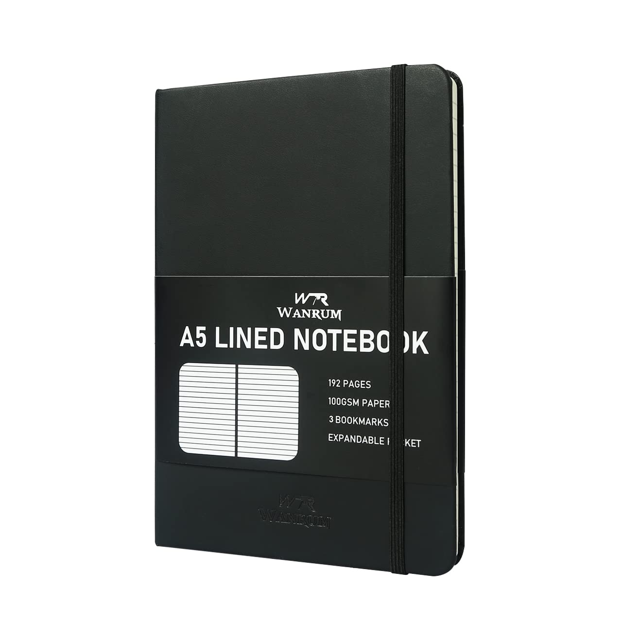 WanrumLined Notebook A5 - Hardback Notebook - 100 Gsm Thick Paper with 192 Pages | 8.3-5.5 Inches | Our A5 Journal Lined is Perfect for Notes keeping, Office, Home, School, Business & Writings