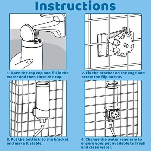 TOKAYIFE Bottiglia d'acqua per animali 680ml