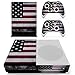 UUShop Protective Vinyl Skin Stickers for Microsoft Xbox One S with Two Free Wireless Controller Decals USA Flag US