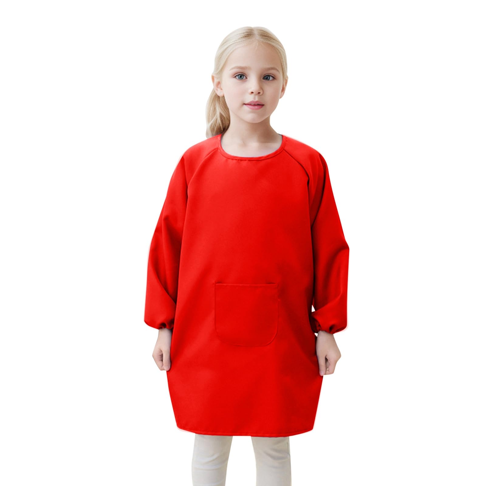 Kids Art Smock Painting Apron, Long Sleeve Painting Pottery School Boys Girls Painting Smock Childrens Apron Art Craft Long Sleeve Cooking Painting Smock 2-12 Years — image 1