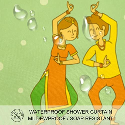 Rideau de douche imperméable Bollywood 183x183 cm pour salle de bain