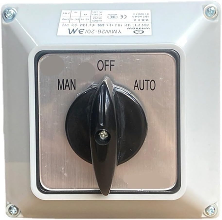 LW26-20 YMW26-20/3M Changeover Cam Rotaris Switch 20A 3 Poles with Protective Waterproof Box