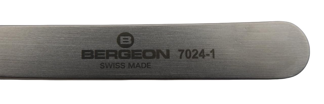 Bergeon 7024-P03 7024-3 7024-5 - Set di 3 pinzette per orologiaio "B-JET" in acciaio antimagnetico, 7024-1 7024-3