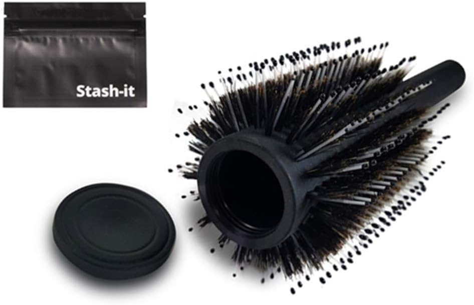 Diversion Safe Hair Brush by Stash-it, Can Safe to Hide Money, Jewelry, or Valuables with Discreet Secret Removable Lid and Bonus Smell Proof Bag