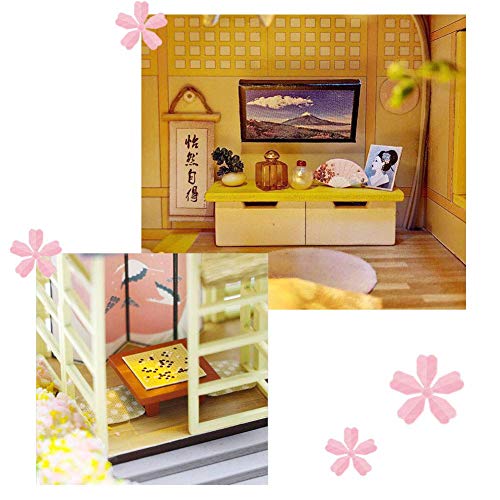 Villa Dollhouse Kit Mit Holzmöbeln DIY Miniatur Puppenhaus Mit Musik Bewegung Puzzle Spielzeug Kindertag – Bild 4