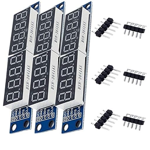 AZDelivery 3 x MAX7219 LED Modulo TM1637 8 bit 7-Segmentos LED Display Compatible con Arduino y Raspberry Pi con E-Book Incluido! | Ya disponible en tu tienda friki favorita! En mundofriki.es! AZDelivery 3 x MAX7219 LED Modulo TM1637 8 bit 7-Segmentos LED Display Compatible con Arduino y Raspberry Pi con E-Book Incluido! | Ya disponible en tu tienda friki favorita! En mundofriki.es!