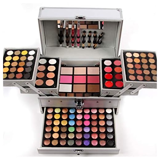 JasCherry Paleta de Sombras de Ojos 132 Colores de Maquillaje Set Kit Cosmético - Incluye sombra de ojos y Corrector Camuflaje y Polvo compacto y Rubor polvo y Brillo labios