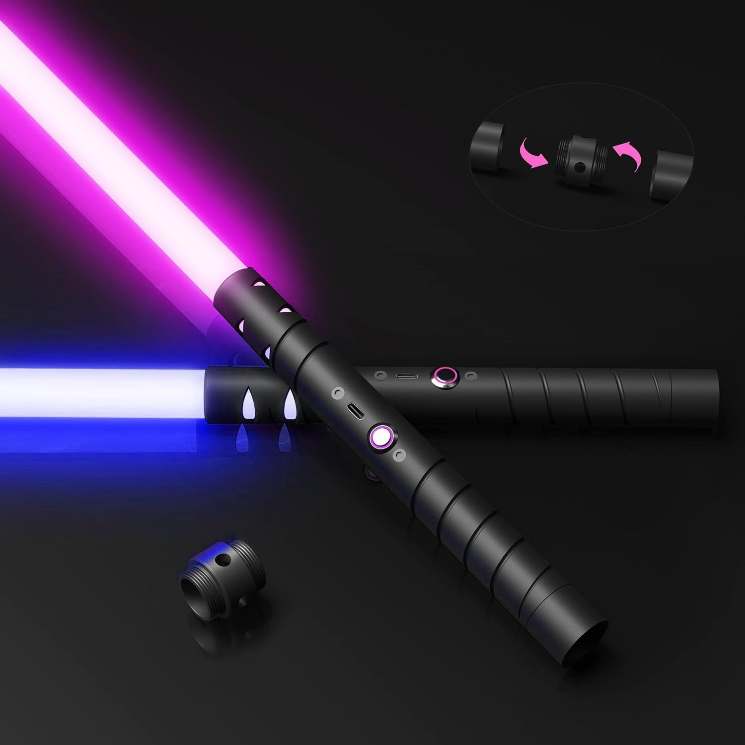 jvmusaber Dueling Lightsaber Light Saber for Kids Adults, Light Sword Toy