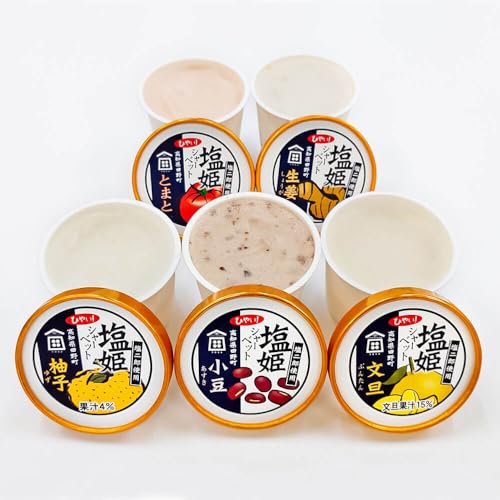 塩姫シャーベット 5種詰め合わせセット 100ml×10個 柚子 文旦 トマト 生姜 小豆 ミネラル