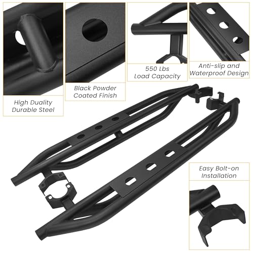 Estribos laterales para Jeep Wrangler JK 2007-2018 negros miniatura 4