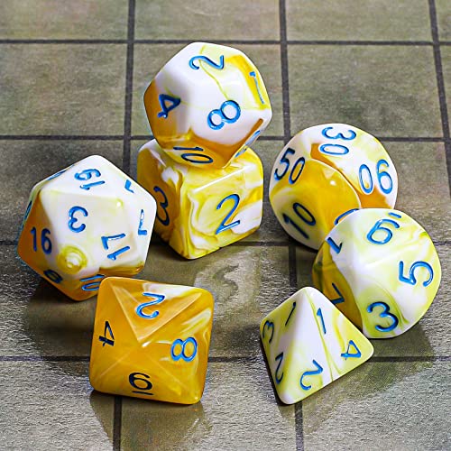 Image of CiaraQ 7pcs Polyhedral Dice Set for Dungeon and Dragons MTG Table Games