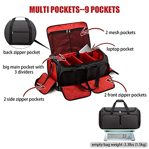 Sneaker Bag Travel Shoes Duffel Bag Men Women Gym Sport Luggage Duffle Carrying Case Bag Divider Adjustable Compartment Portable Soccer Athletic Shoes Carrier Heavy Duty Traveling Accessories3