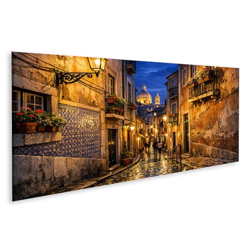 Lisbonne Alfama au crépuscule islandburner paysage urbain décoration murale