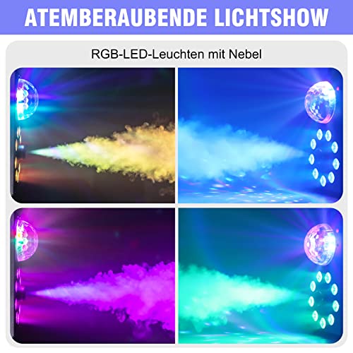 Máquina de humo 700W con control remoto inalámbrico, efectos de iluminación RGB para escenario, fiestas y DJ miniatura 7