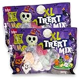 Mélange Halloween XL 2x205g – Assortiment de bonbons avec sucettes, gummies fruités et guimauves – 25 pièces emballées individuellement pour fêtes, Halloween, anniversaires d’enfants – grand format