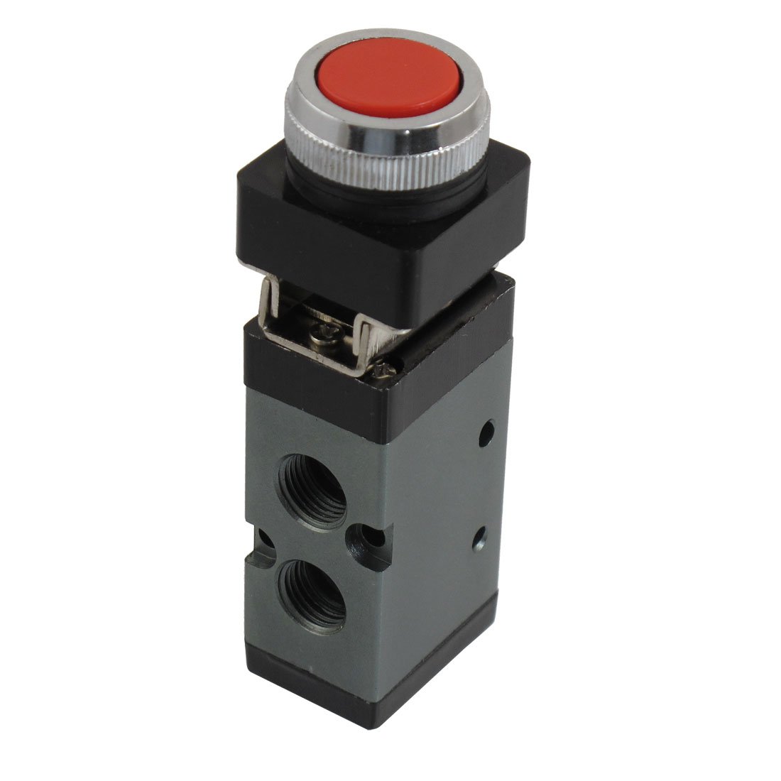 Valve pneumatique MSV-86522PPL 1/4" PT 2/5 voies bouton plat rouge