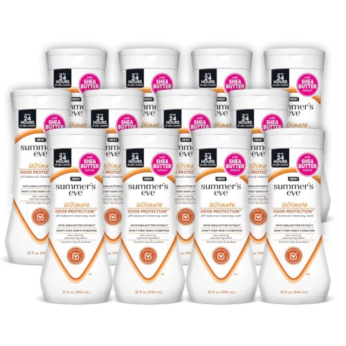 Image of Summer's Eve Ultimate Odor Protection Feminine Wash with Shea Butter - Up to 24 Hour Vaginal Odor Control, pH Balanced Formula, Clinically & Gynecologist Tested Intimate Body Wash - 15 Fl Oz