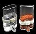 Cydnlive Bird Waterer Bird Feeders, Bird Feed Water Dispenser, Clear Pet Feeder and Water Cup (Clasp Has Two Colors: Green and White,Random Delivery.) (Package 2)