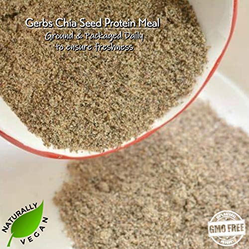 Gerbs Ground Chia Seed Meal 2 Lbs. Protein Powder | Freshly Harvested & Resealable Ground Raw | Non-Gmo, Keto & Paleo Safe |Great With Yogurt, Smoothies & Oatmeal | Gluten Peanut Tree Nut Allergy Free #TOP4