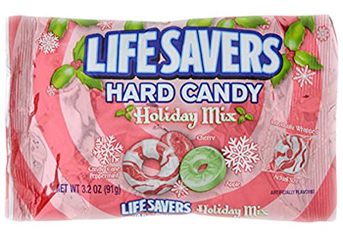 Lifesavers Holiday Mix Hard Candy, Apple, Cherry and Candy Cane Peppermint Flavors - 3.2 Oz Bags (Pack of 3 ) - Thumbnail 2