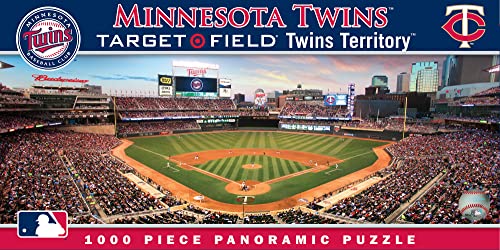 MasterPieces MLB Minnesota Twins Stadium Rompecabezas Panorámico, Target Field, 1000 Piezas miniatura 1