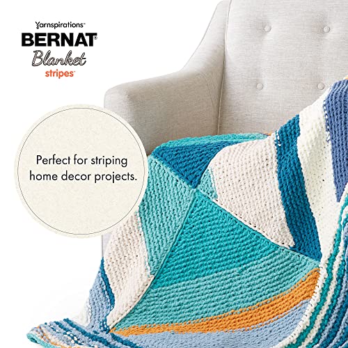 Image of Bernat Blanket Stripes Gray Matters Yarn - 2 Pack of 300g /10.5oz - Polyester - 6 Super Bulky - 220 Yards - Knitting, Crocheting & Crafts, Chunky Chenille Yarn