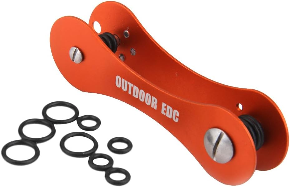 Aluminium Pocket Instrument Key Ring Clip Organizer, Orange