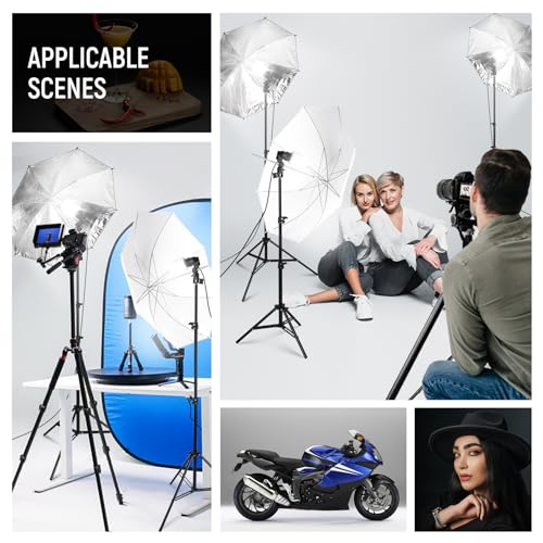 Neewer 10102119 600W Photography Lighting Kit, Incandescent Equivalent Studio Kit With (2)White Umbrella thumb #3