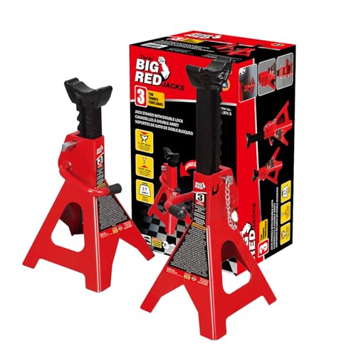 BIG RED T43002A Torin Steel Jack Stands: Double Locking, 3 Ton...