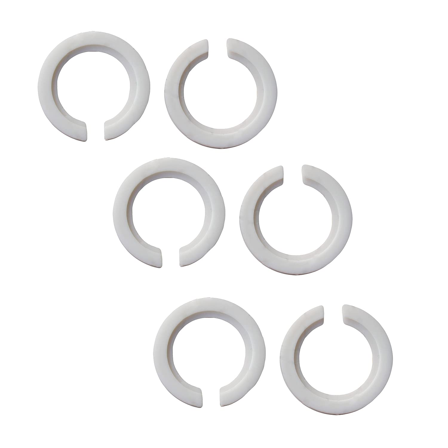 Uno Lamp Shade Reducing Ring,E27 to E14 Hole Converter for Fitting Screw Lamp Shades to Bayonet Cap Lampholders with Outer Diameter 1.77 Inch and Inner Diameter 1.14 Inch (6 Pack of)