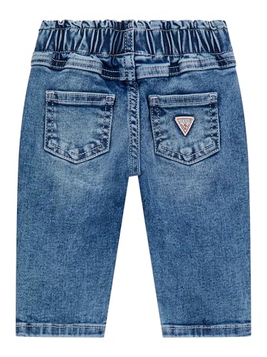 GUESS Baby Girls' Stretch Denim Pants with Letters2